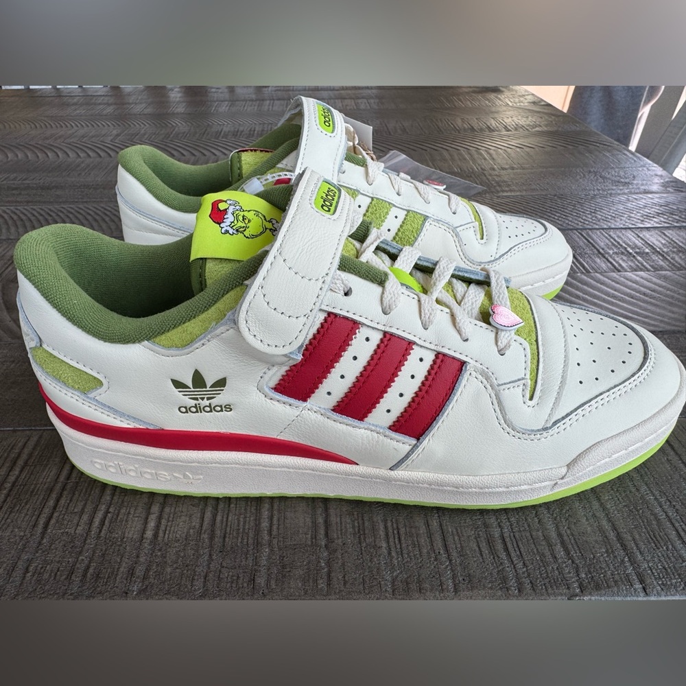 Adidas Forum ‘The Grinch X’ Low-Top Leather Sneakers Men’s Size 11 (NWT)